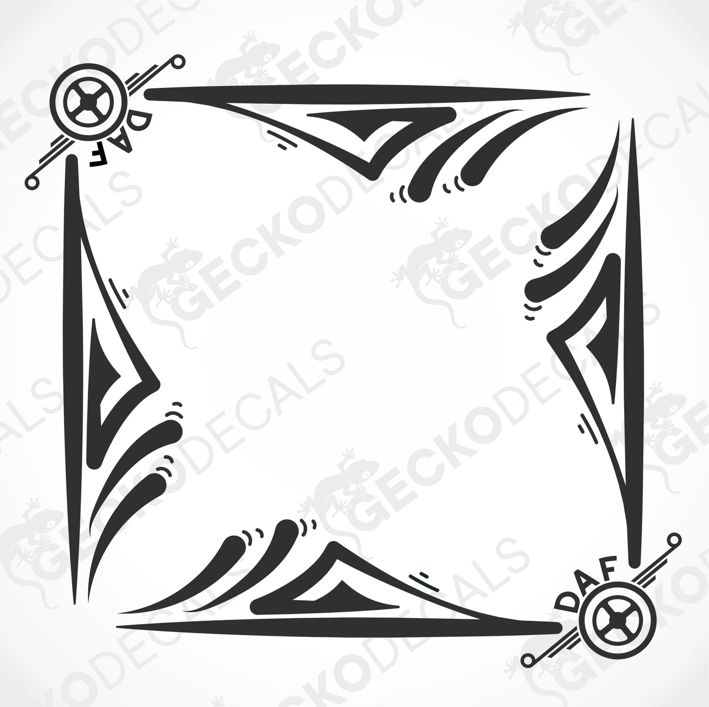 DAF SIDE WINDOW DECALS
