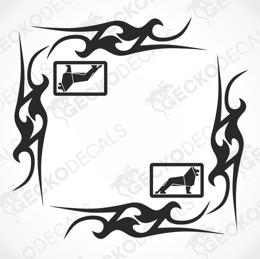 MAN TRIBAL SIDE WINDOW DECALS