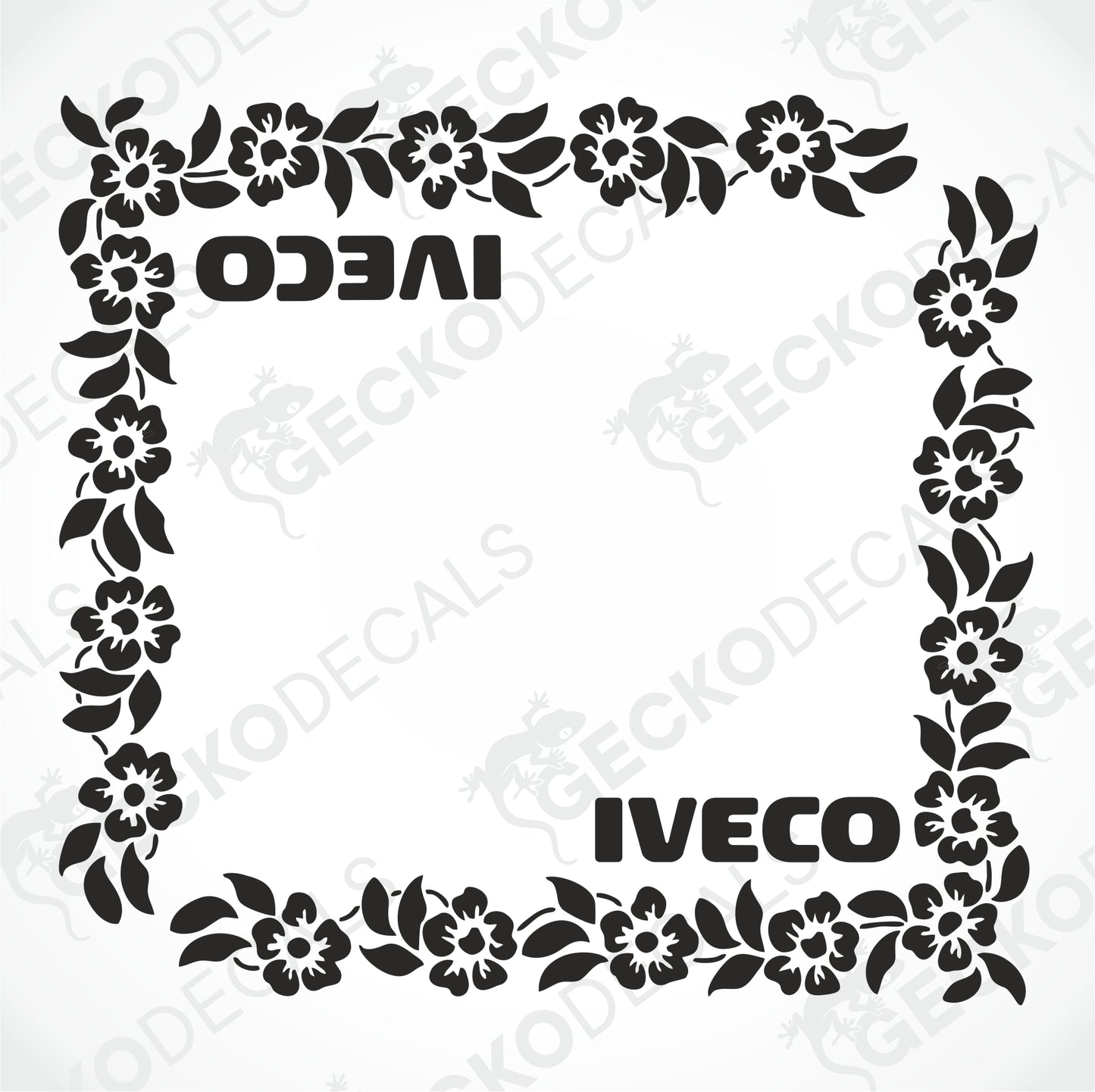 IVECO FLORAL SIDE WINDOW DECALS