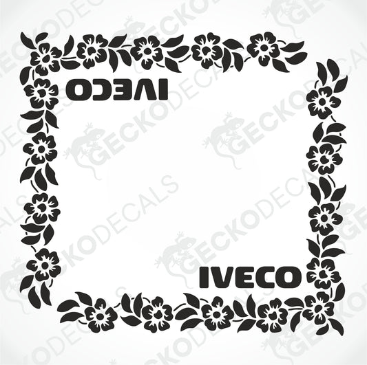 IVECO FLORAL SIDE WINDOW DECALS