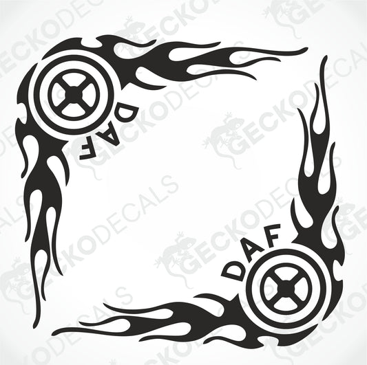DAF TRIBAL SIDE WINDOW DECALS