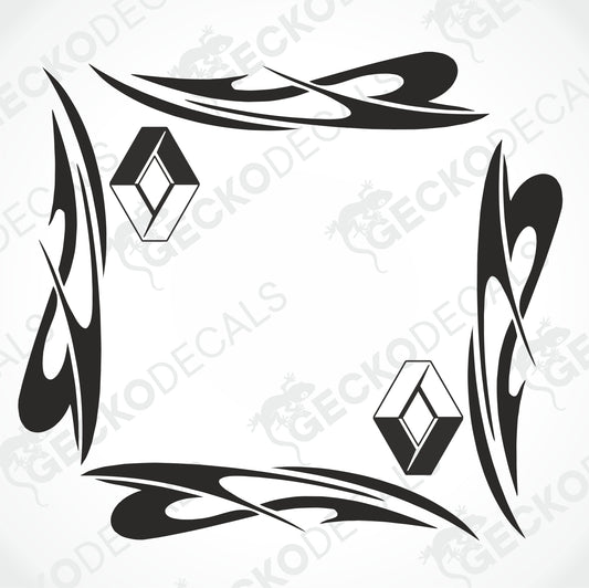 RENAULT TRIBAL SIDE WINDOW DECALS