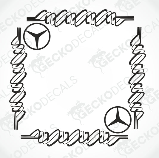 MERCEDES-BENZ SIDE WINDOW DECALS