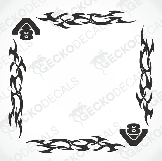 SCANIA V8 TRIBAL SIDE WINDOW DECALS