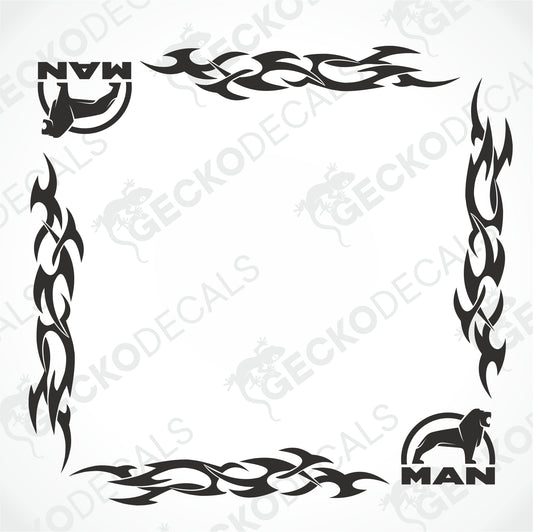 MAN TRIBAL SIDE WINDOW DECALS