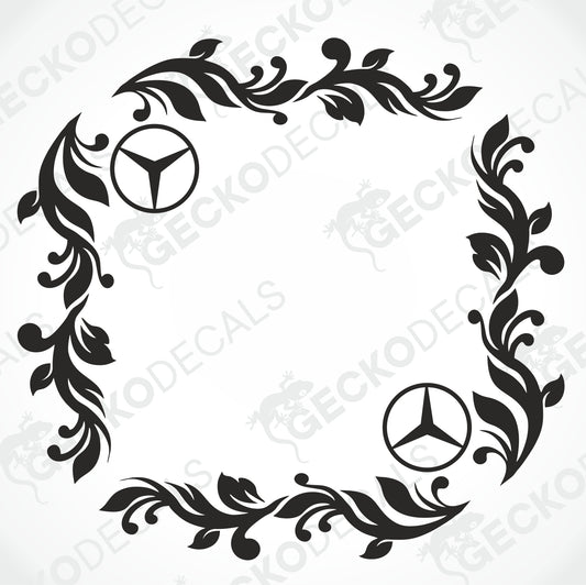 MERCEDES-BENZ FLORAL SIDE WINDOW DECALS