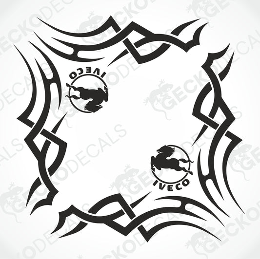 IVECO TRIBAL SIDE WINDOW DECALS