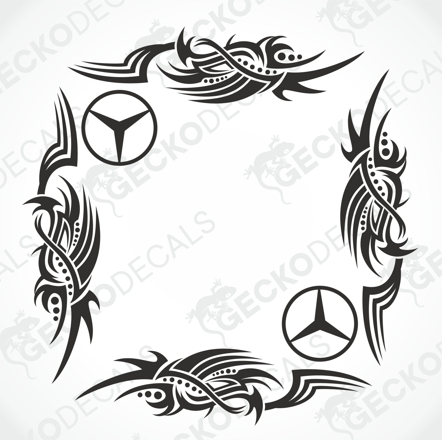 MERCEDES-BENZ TRIBAL SIDE WINDOW DECALS