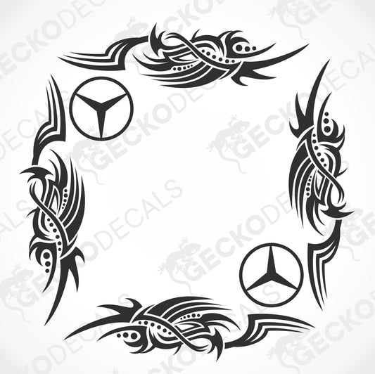 MERCEDES-BENZ TRIBAL SIDE WINDOW DECALS