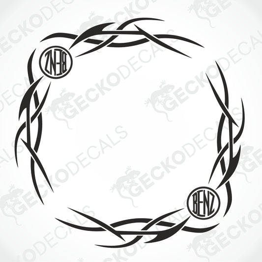 BENZ TRIBAL SIDE WINDOW DECALS