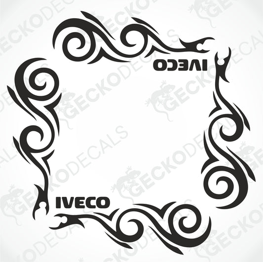 IVECO TRIBAL SIDE WINDOW DECALS