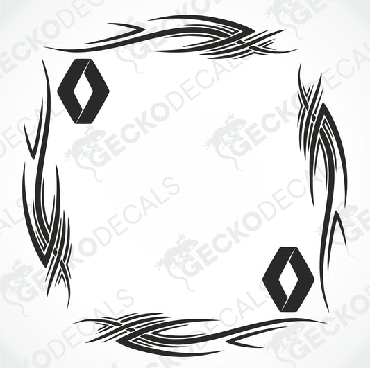 RENAULT TRIBAL SIDE WINDOW DECALS