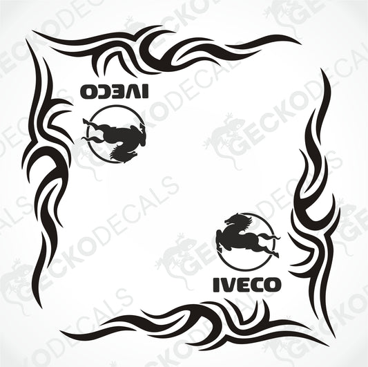 IVECO TRIBAL SIDE WINDOW DECALS