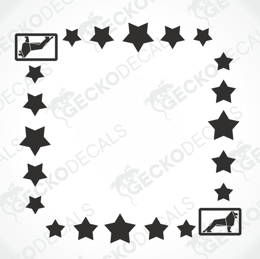 MAN STARS SIDE WINDOW DECALS