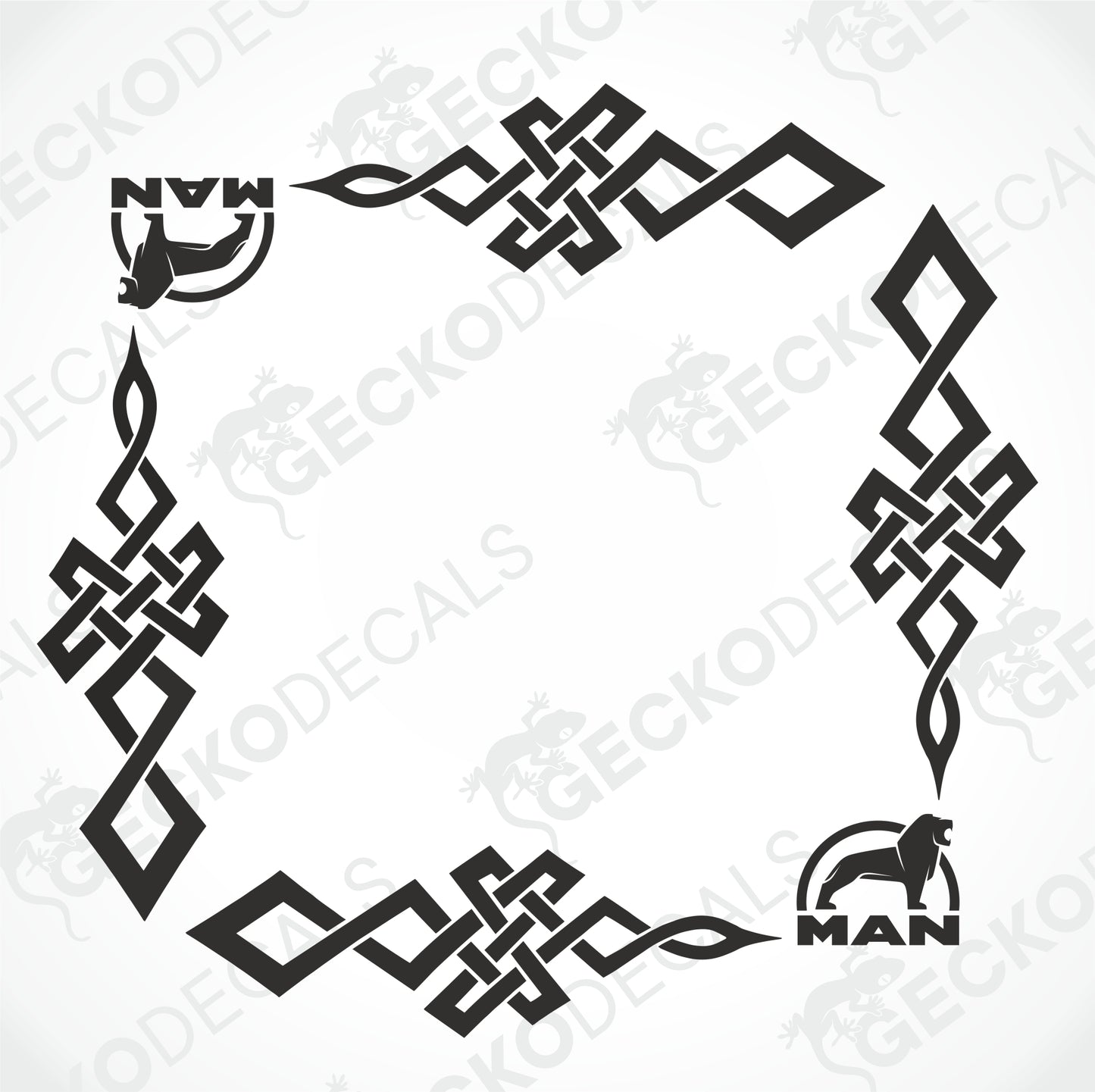 MAN TRIBAL SIDE WINDOW DECALS