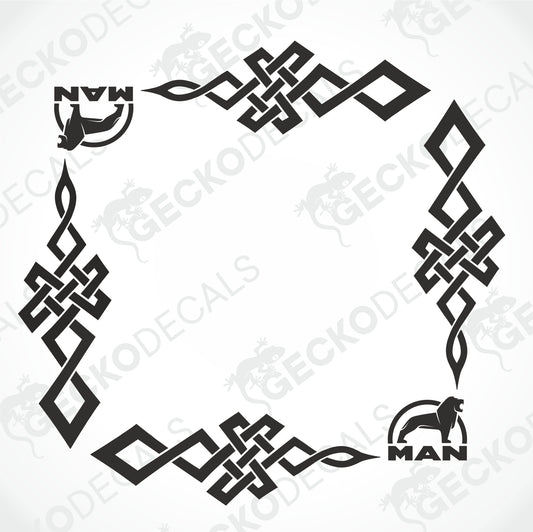 MAN TRIBAL SIDE WINDOW DECALS