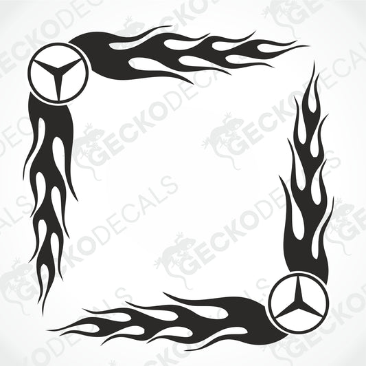 MERCEDES-BENZ TRIBAL SIDE WINDOW DECALS