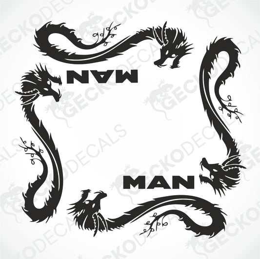 MAN DRAGON SIDE WINDOW DECALS