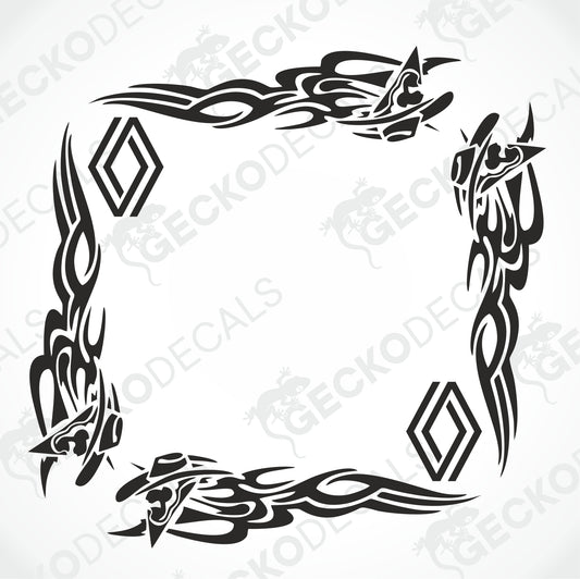 RENAULT TRIBAL SIDE WINDOW DECALS