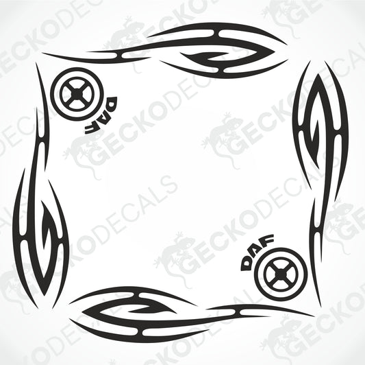 DAF TRIBAL SIDE WINDOW DECALS