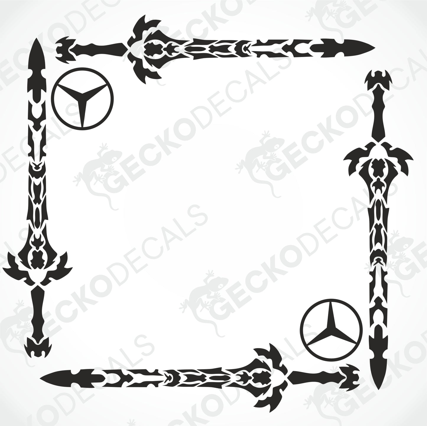 MERCEDES-BENZ SWORDS SIDE WINDOW DECALS