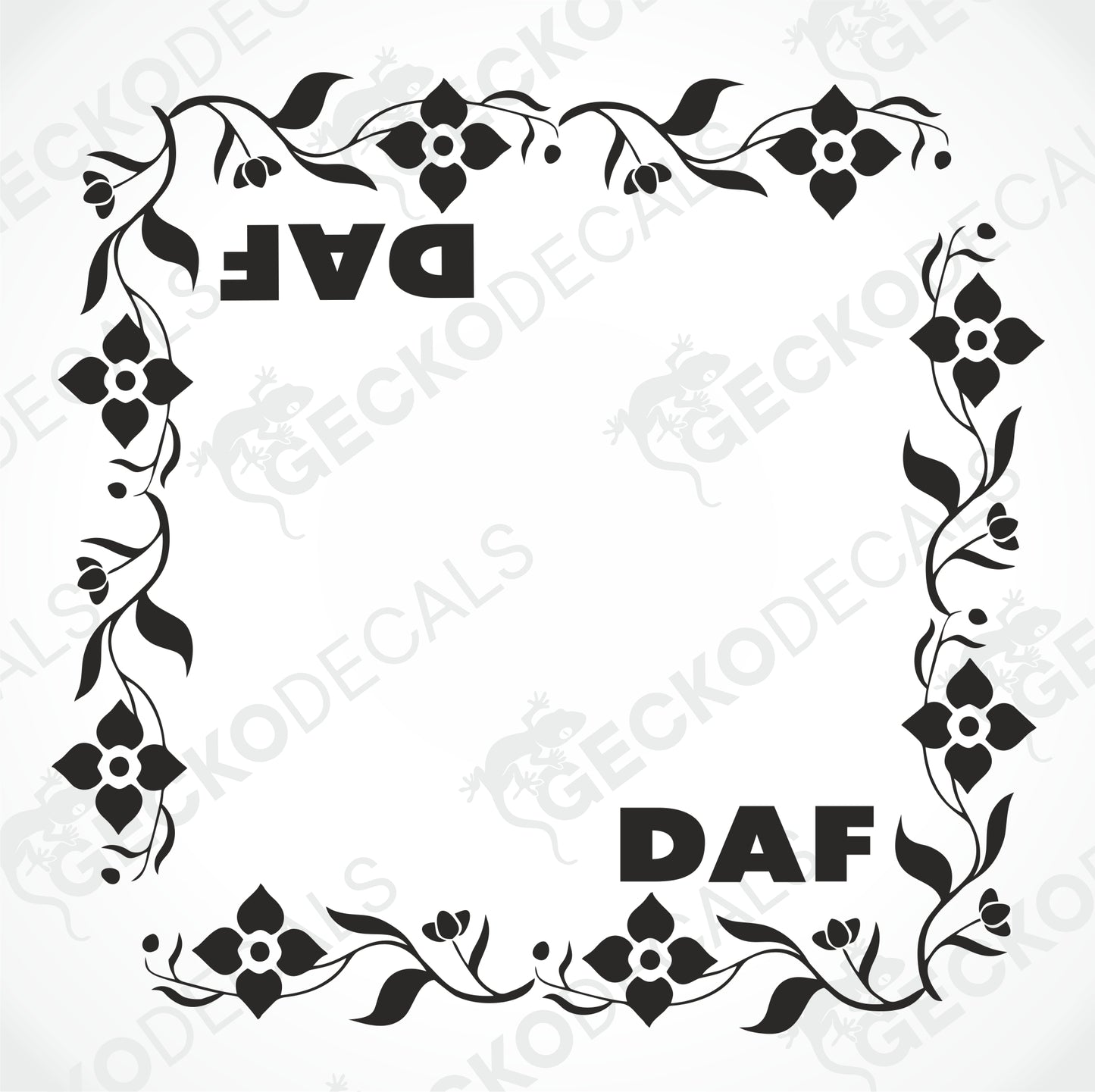DAF FLORAL SIDE WINDOW DECALS