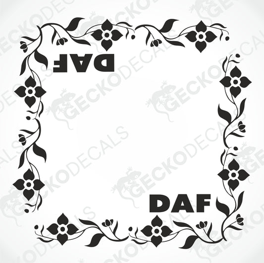 DAF FLORAL SIDE WINDOW DECALS
