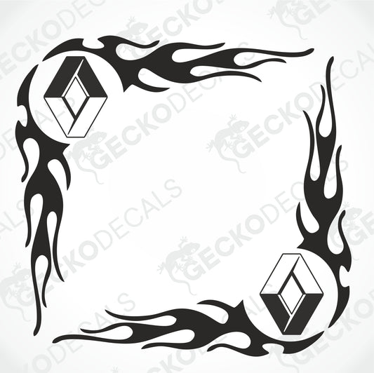 RENAULT TRIBAL SIDE WINDOW DECALS