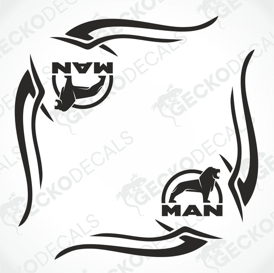MAN TRIBAL SIDE WINDOW DECALS