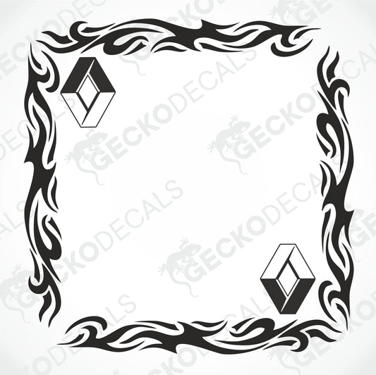 RENAULT TRIBAL SIDE WINDOW DECALS