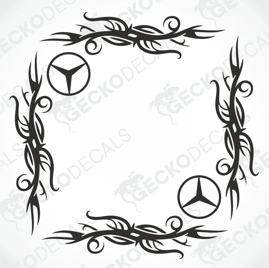 MERCEDES-BENZ TRIBAL SIDE WINDOW DECALS
