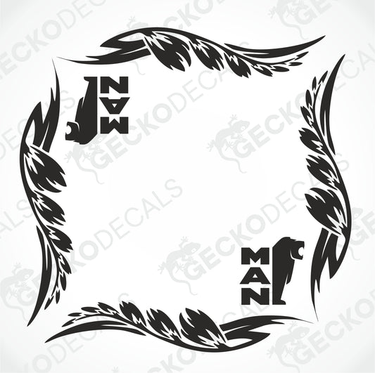 MAN SIDE WINDOW DECALS