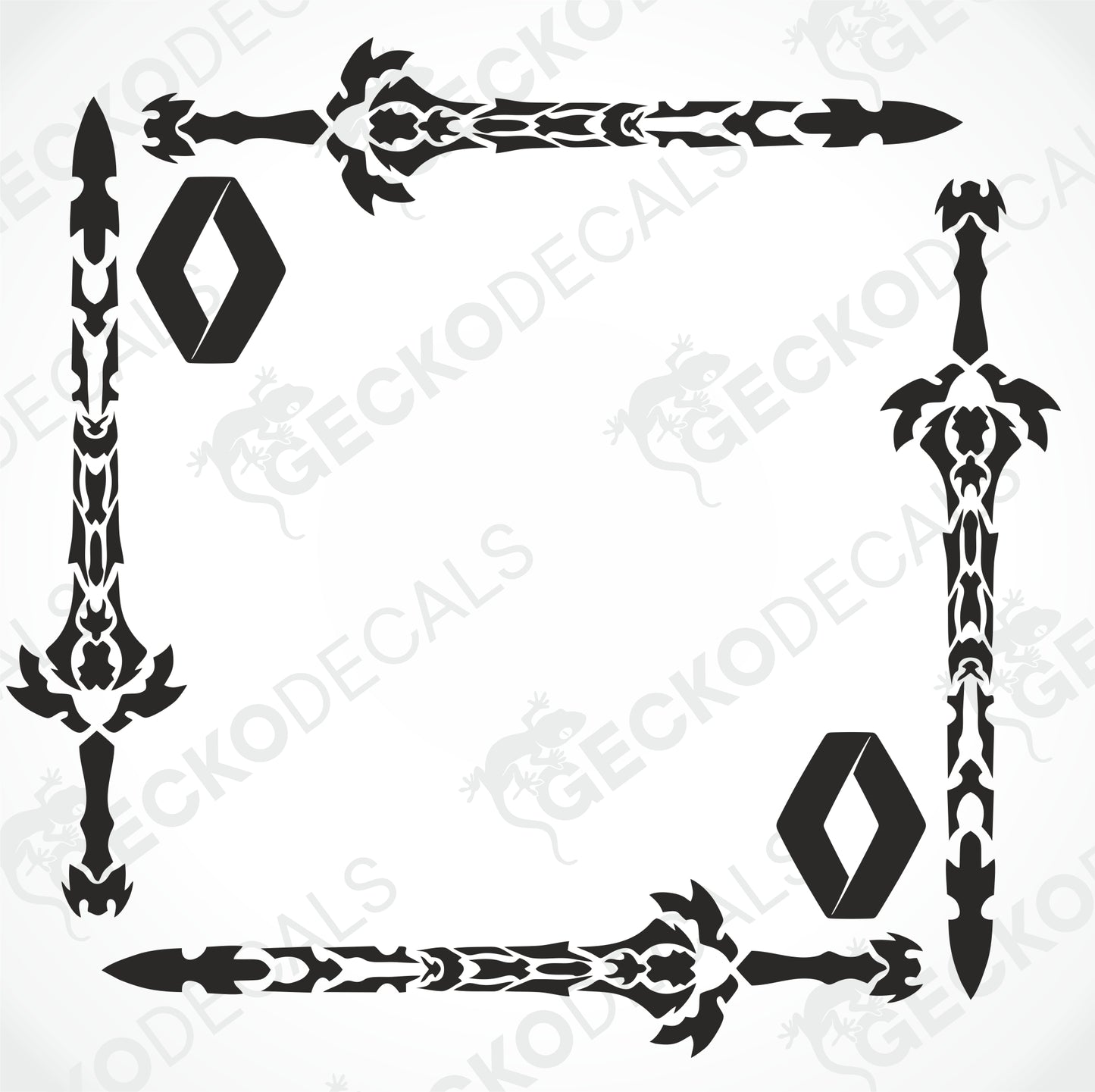 RENAULT SWORDS SIDE WINDOW DECALS