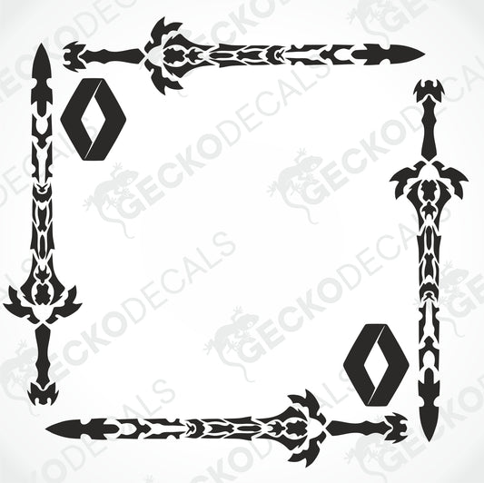 RENAULT SWORDS SIDE WINDOW DECALS