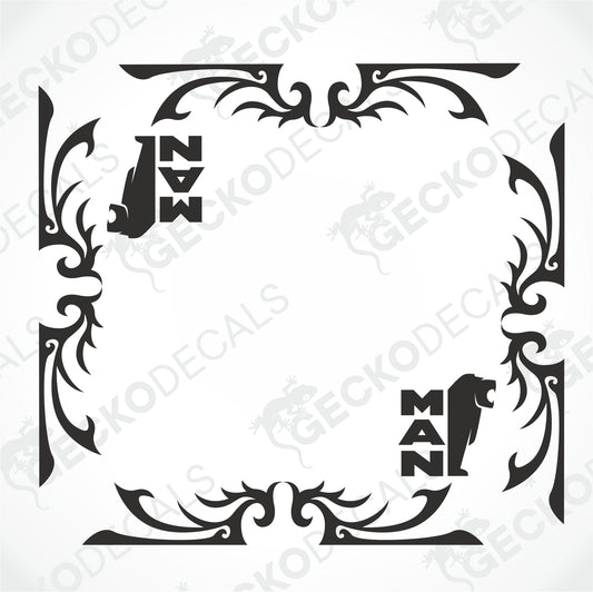 MAN SIDE WINDOW DECALS