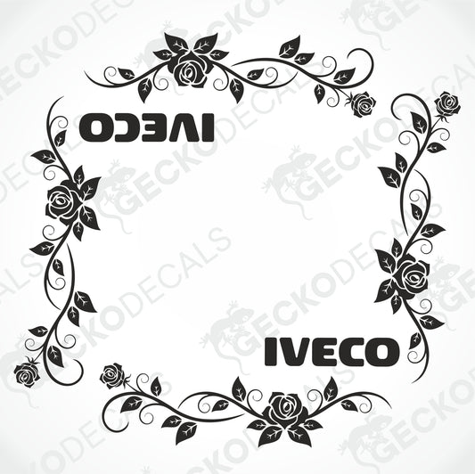 IVECO FLORAL SIDE WINDOW DECALS