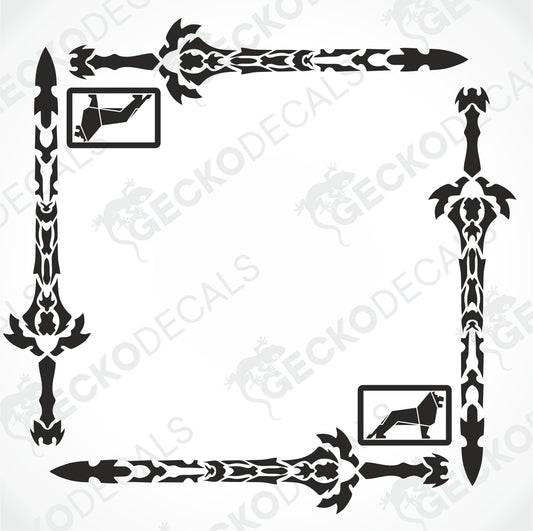 MAN SWORDS SIDE WINDOW DECALS