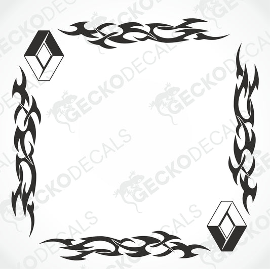 RENAULT TRIBAL SIDE WINDOW DECALS