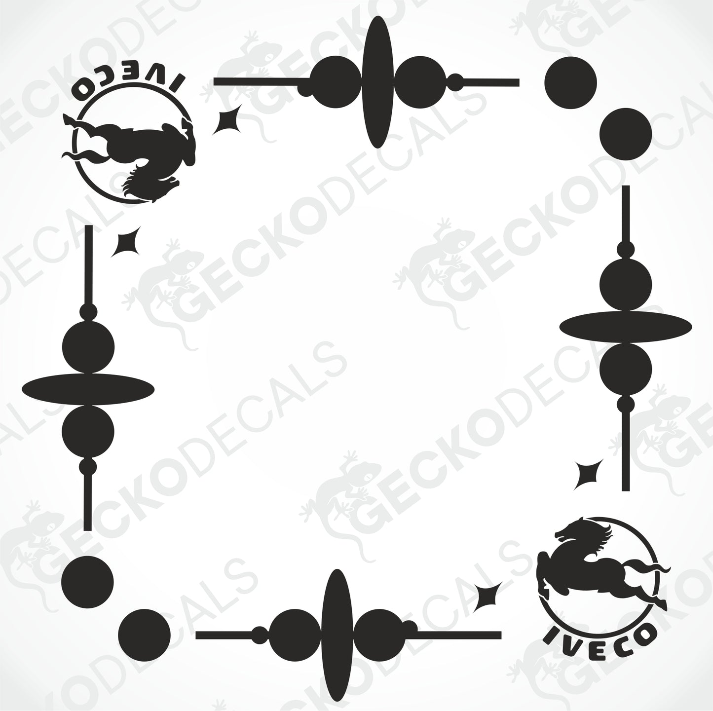 IVECO SIDE WINDOW DECALS
