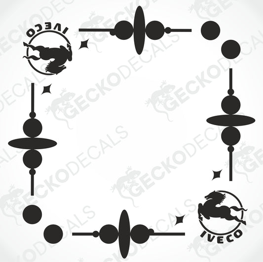 IVECO SIDE WINDOW DECALS