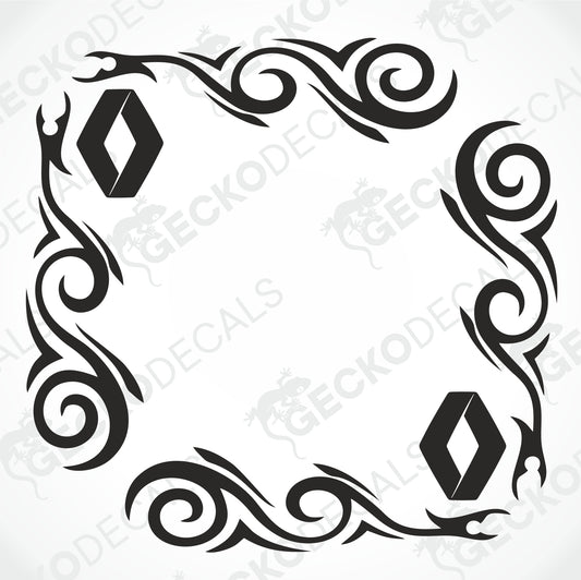 RENAULT TRIBAL SIDE WINDOW DECALS