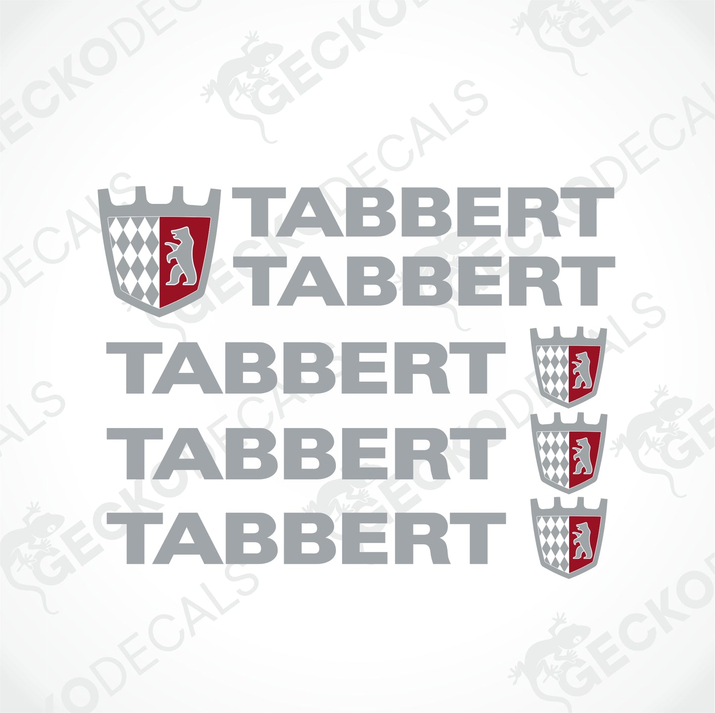 TABBERT HUSBIL HUSVAGN SET LOGO DEKALER
