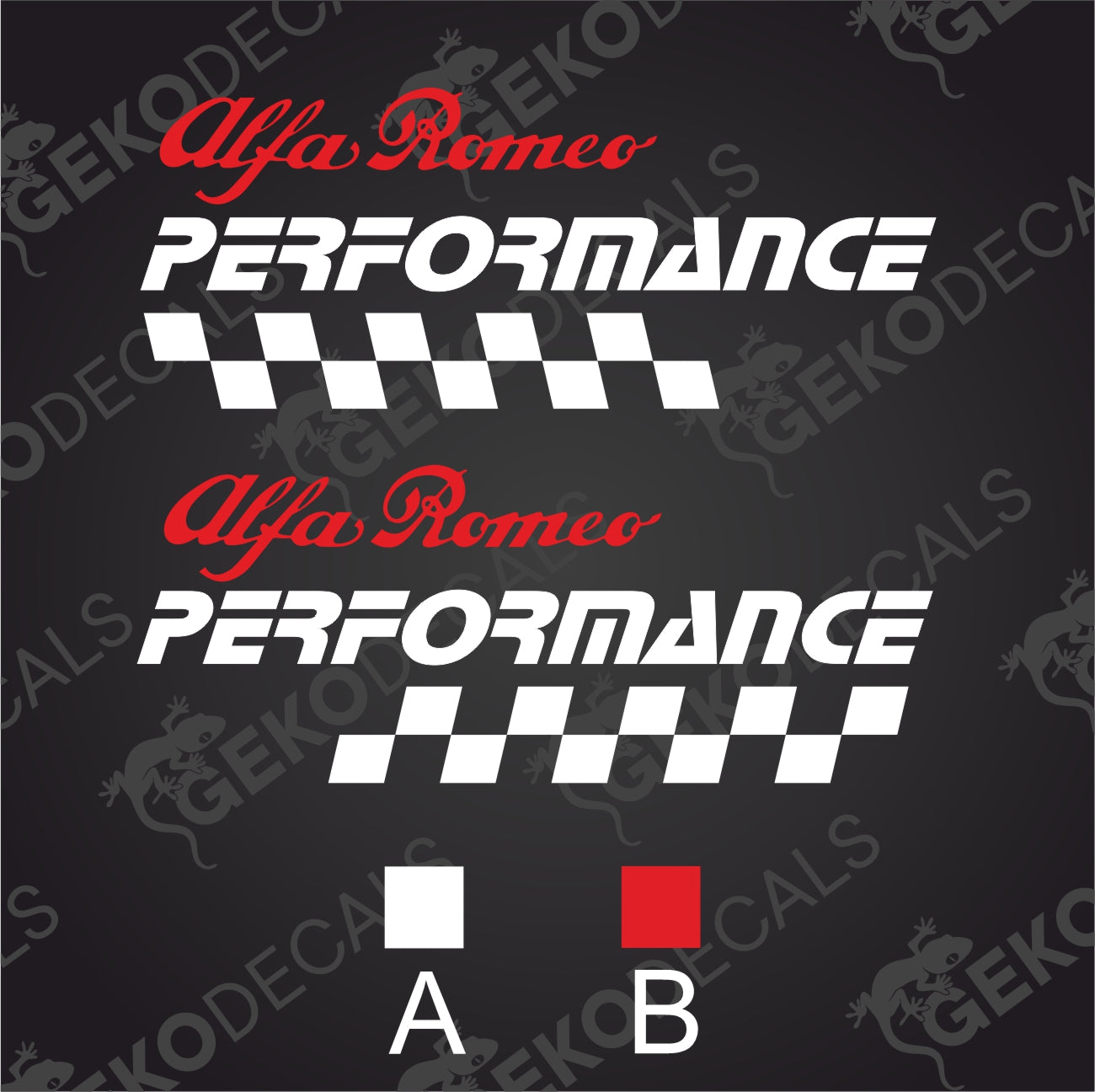 ALFA ROMEO PERFORMANCE DECAL SET