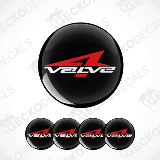 Set of Valve logo stickers on a white background with 'Gecko Decals' watermark.