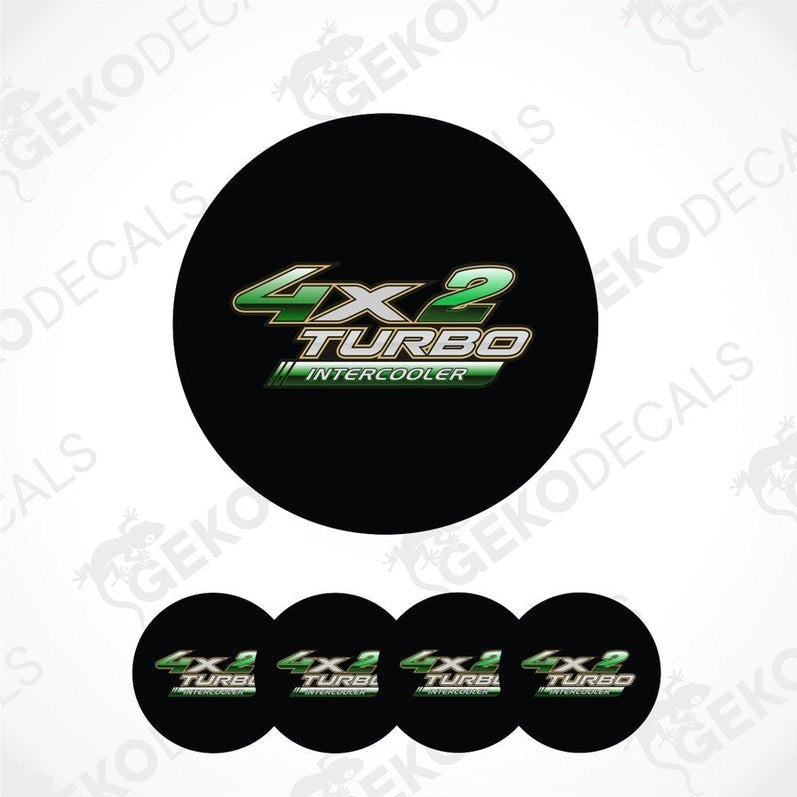Set of '4x2 Turbo Intercooler' decals on a white background with 'Gekodecals' branding.