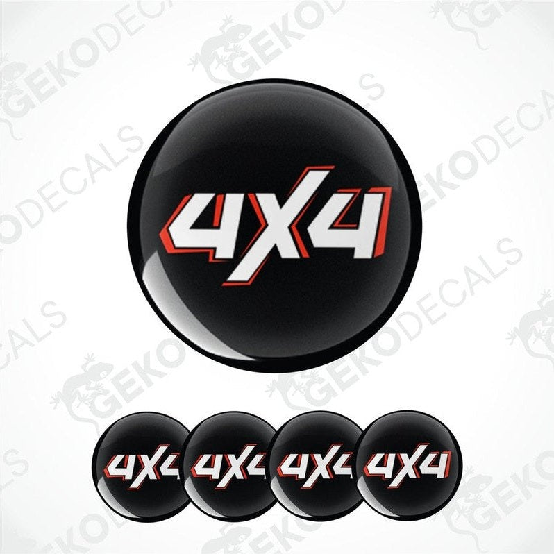 Black '4X4' logo with red and white text on a white background