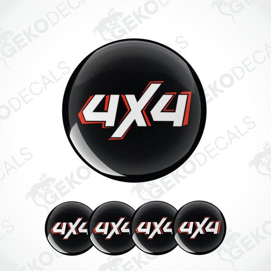 Black '4X4' logo with red and white text on a white background