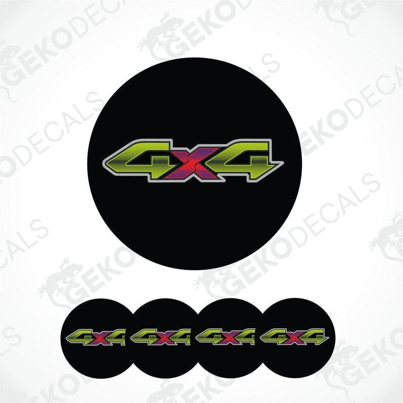 4x4 logo decal on a white background with 'Gekodecals' branding.