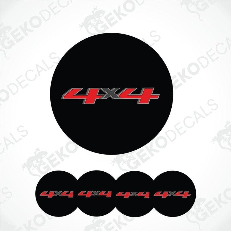 Black '4x4' logo with red text on a white background