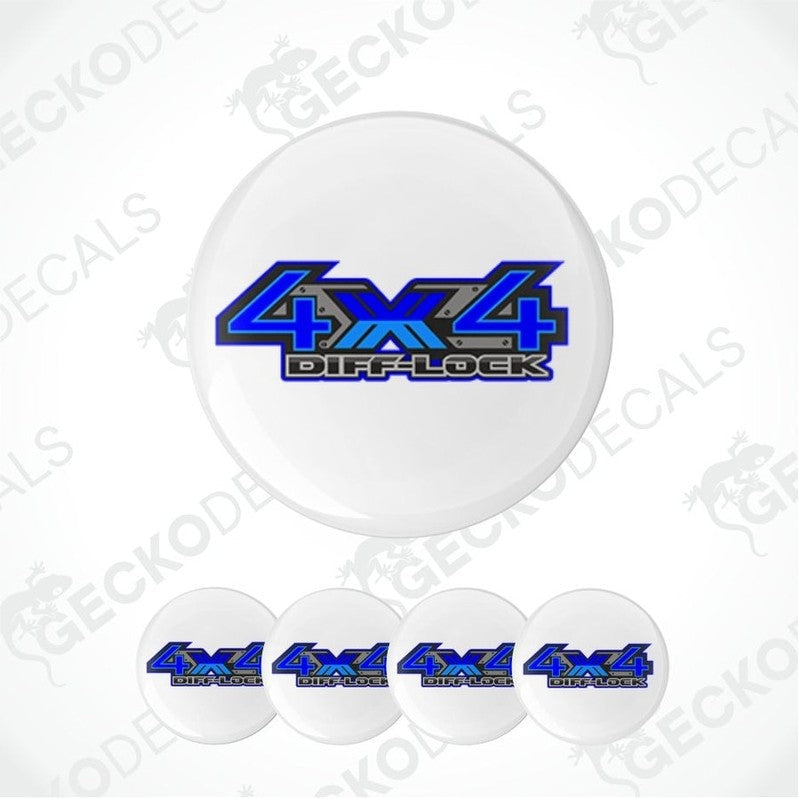 4x4 Diff-Lock decal on a white background with Gecko Decals branding.
